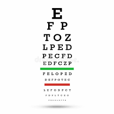 Eye Test Chart The Testing Board With Clipping Path Stock