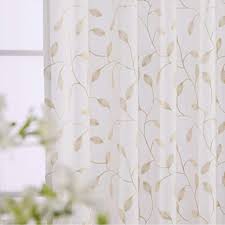 Maybe you would like to learn more about one of these? Amazon Com Twin Six Embroidered Curtains Thick Floral Design Faux Linen Drapes Rod Pocket With 7 Back Loops For Bedroom Living Room Ivory White Tan W52 X L84 2panels Home Kitchen