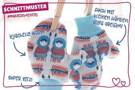 Schnelle Handschuhe Faustlinge Nahanleitung Nahanleitung Schnittmuster Handschuhe Nahen