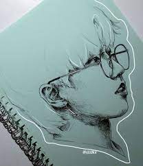 Han Jisung Drawing Stray Kids Kpop Drawings Art Pop Art