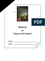 Why are the rice sacks stacked beneath the house? Module Novel Sing To The Dawn F5