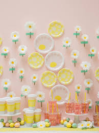 Paper Plates Double As Pretty Decor For An Easter Brunch Brunch Decor Spring Birthday Party Easy Easter Brunch
