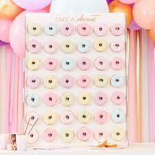 Giant Donut Wall Donut Themed Birthday Party Donut Birthday Parties Donut Party Decorations