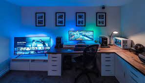 Work Play Chill Battlestations Gaming Room Setup Room Setup Modern Computer Desk