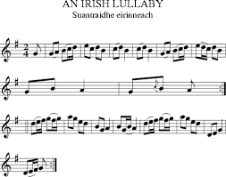 An Irish Lullaby Irish Folk Song Ireland Sheet Music For Treble Clef Instrument Sheet Music Irish Folk Songs Irish Music