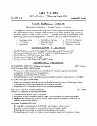 chief financial officer resume