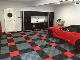 Corvette Garage With Ribtrax Tiles Garage Interior Home Furnishing Stores Garage Floor Tiles