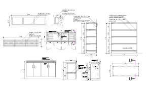 This is a comprehensive video that gets into great detail on what is required to make kitchen cabinets including different styles of cabinet (face frame and. Kitchen Furniture Detail Cad Blocks 2d View Autocad File Cadbull