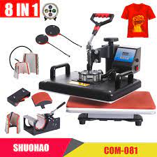 Cheap 30 38cm 8 In 1 Combo Heat Press Machine Sublimation Printer 2d Heat Transfer Machine For Cap Mug Plate Tshirts Ce Approved Printers Aliexpress