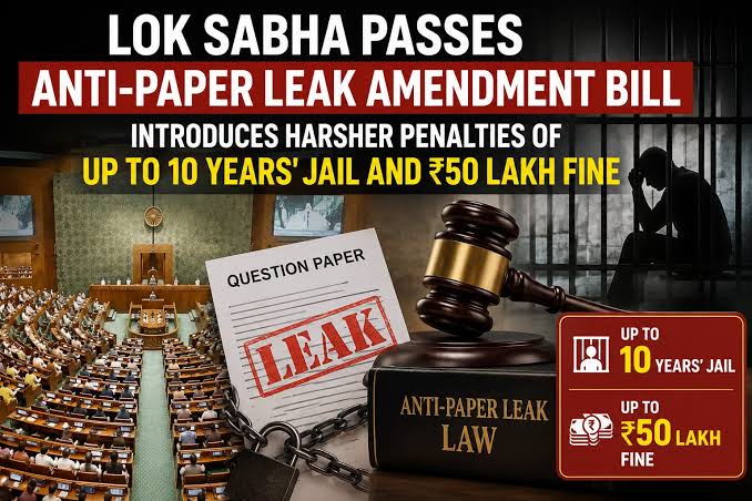 Lok Sabha Passes Anti-Paper Leak Bill in India