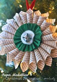 Handmade paper christmas decorations ideas. Simple Christmas Decorations Paper Medallion