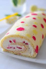 Gateau Roule Imprime Pois Mousse De Citron Et Framboises Blog De Cuisine Creative Recettes Popotte De Manue Gateau Roule Imprime Gateau Roule Recette