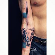 Our goal is to be unique and welcoming. Abstract Watercolor Style Tattoo Of An Elephant On The