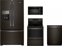Whirlpool 4 Piece Kitchen Package Fingerprint Resistant Black Stainless Steel Whkitwfe525s0hv Home Depot Kitchen Kitchen Appliance Bundle Kitchen Appliances