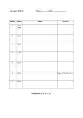 Schuljahres gibt ihnen der stoffverteilungsplan eine gute orientierung. Stoffverteilungsplan Blanko Bawu 4teachers De