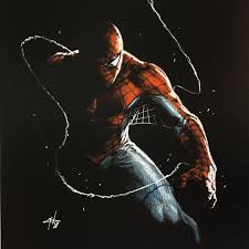 Black And Green Spiderman Pin On Gabriele Dell Otto Comic Book Art