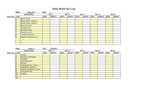 I was contacted recently by a personal trainer who wanted a template that he could use to customize a. 30 Useful Workout Log Templates Free Spreadsheets