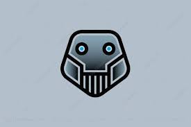 Robot Droid Cyborg Skull Face Logo Skull Face Robot Logo Skull Logo