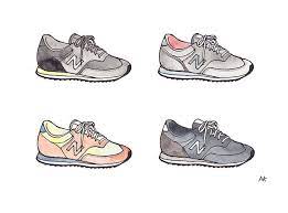 new balance for j crew sneakers pen and water color ニューバランス スニーカーイラスト style imported イラスト スニーカー ニューバランス 漫画イラスト