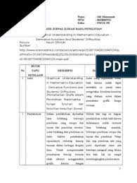 Contoh 1 analisis jurnal pendidikan : Analisis Jurnal Internasional