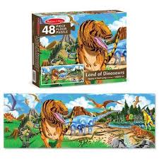 Melissa Doug Land Of Dinosaur Floor Puzzle In 2020 Floor Puzzle Dinosaur Kids Playground