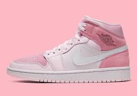 Air Jordan 1 Mid Pink White Cw5379 600 Sneakernews Com In 2020 Pink And White Jordans Beautiful Sneakers Air Jordans