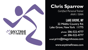 Sports background with fitness icons in flat style. Anytime Fitness Business Cards 4 A Printer For Gyms And Personal Trainers