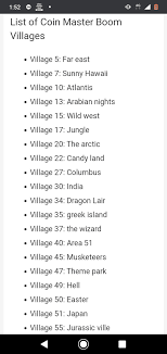 The list above is not a complete coin master card list. List Of Coin Master Boom Villages Village Master Coins