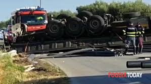 Pesanti i disagi per il traffico: Foggia Incidente Stradale Su Statale 16 Direzione San Severo Morto Giovanni Li Quadri Detto Johnny