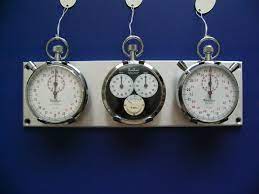 Triple Hanhart Stopwatch Panel Porsche Heuer Jaguar Healey Mini Cooper Rally Stopwatch Mini Cooper Jaguar
