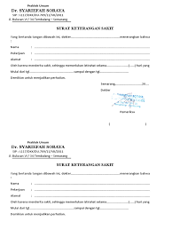 Surat keterangan dari dokter bisa disebut dengan dua penamaan, yaitu surat keterangan sehat. 282 158530 Surat Dokter Docx