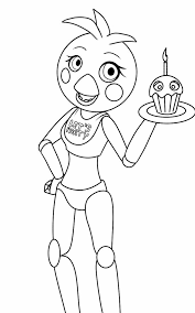 Toy Chica Collab With Detective May By Raybuggybug Deviantart Com On Deviantart Fnaf Coloring Pages Coloring Pages Free Printable Coloring Pages