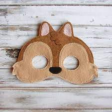 Chipmunk Kids Mask Pretend Play Dress Up Halloween Costume Etsy Mask For Kids Up Halloween Costumes Felt Kids