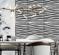 Amazon.com: STICKGOO Paneles de pared 3D, paneles decorativos plateados  cepillados, paneles de pared ondulados para decoración de pared interior,  ...