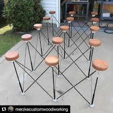 Merzkecustomwoodworking Found A Rather Customized Use For His Centipedesupportxl As A Stain Drying Stand In This Repost Wood Shop Sawhorse Bar Stools