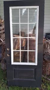 34 X 80 Exterior Door With 1 2 Glass Door Is Used But Still In Great Shape Black On 1 Side And W Exterior Doors With Glass Exterior Doors Window Door Trim