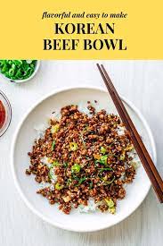 Korean Beef Bowl Sweet And Spicy Posh Journal Koreanrecipes Gojuchang Asianrecipes Asianbowl Gr Korean Beef Recipes With Hoisin Sauce Korean Beef Bowl