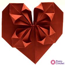 Origami paper a dog face stock image image of origami. Corazon De Papel Con Petalos Origami Paso A Paso Con Fotos Y Video 5 Steps Instructables