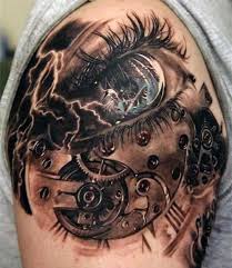 63 Best 3d Tattoos For Men Cool Designs Ideas 2019 Guide Steampunk Tattoo Steampunk Tattoo Design Watch Tattoos