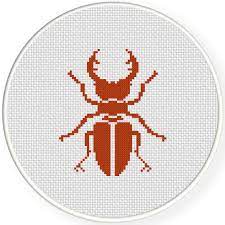 ✽ designer has artist's permission to use the picture as a base for. Beetle Cross Stitch Pattern 1 Kits How To Craft Supplies Tools Kromasol Com