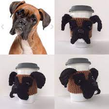 Boxer Dog Gifts Boxer Lover Gift Boxer Mom Gifts Boxer Etsy Boxer Dogs Crochet Cup Cozy Crochet Coffee Cozy