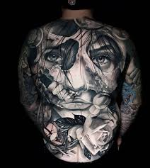 Lion skull flower birdcage sleeve black and grey tattoo. Black And Gray Detailed Tattoo Realism By Nick Imms