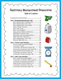 Customary Measurement Conversions Activities For 4th And 5th Grade