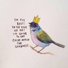 I M Going To Eat Chips Out Of The Garbage Funny Bird Art