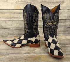 Black And White Cowboy Boots Mens Mens Cowboy Boots Size 10 Black White Checkered Elongated Toe Artillero Western Artillero Cowboywestern Boots Mens Cowboy Boots Cowboy Boots