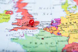 London On Map Of Europe Map Of Europe With A Round Red Push Pin Placed On The City Of London Stock  Photo, Picture And Royalty Free Image. Image 39412419.