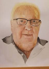 Edit- I've added pic of my paint swatches where I wrote how I mixed them  and numbered the ones I decided were best matches. My latest painting of my  Dad that I