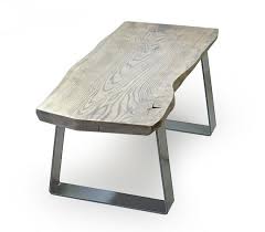 #coffee table #live edge #river rock #resin #steel legs. Live Edge Coffee Table Free Tree Studio
