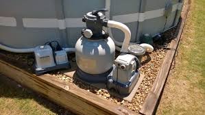 Setting Up Sand Filter Pump And Salt Water System Go From The Strainer In The Pool To The Pump Fir Above Ground Pool Pumps Pool Pumps And Filters Pool Plumbing