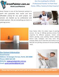 Maybe you would like to learn more about one of these? Great Painter Perth S Top Painter By Great Painter Issuu